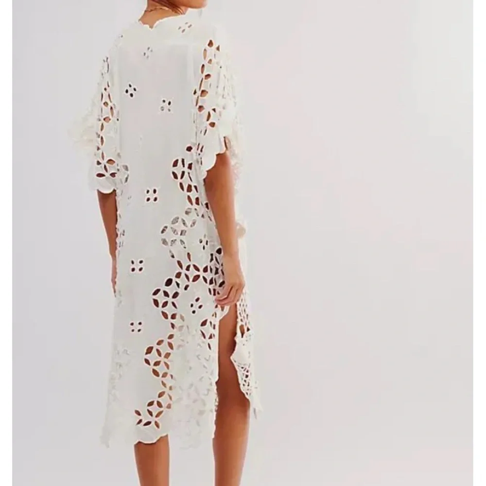 Free People Crochet Away Kaftan Size XS/S